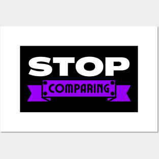 Colorful Stop Comparing Christian Design Posters and Art